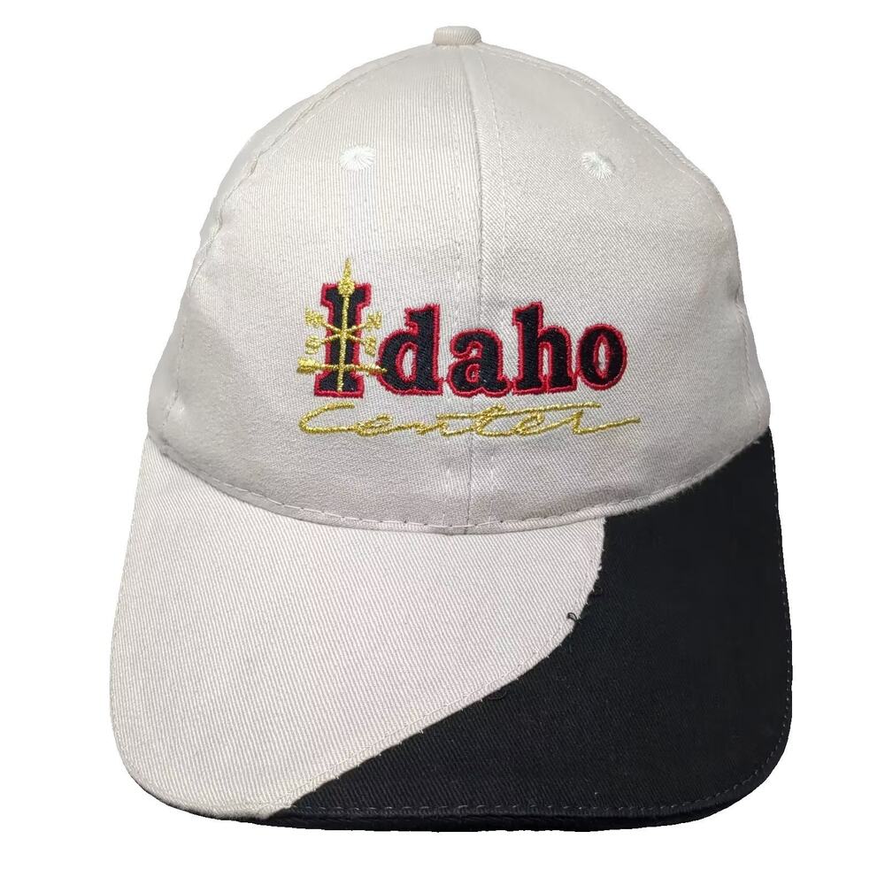 AMC Idaho Center Baseball Cap Hat Beige Black Strapback One Size Adjustable Logo